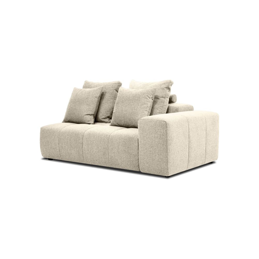 Sectionals: Parts Mallow Raf 2-Seater Stone Wheat Tweed Fabric