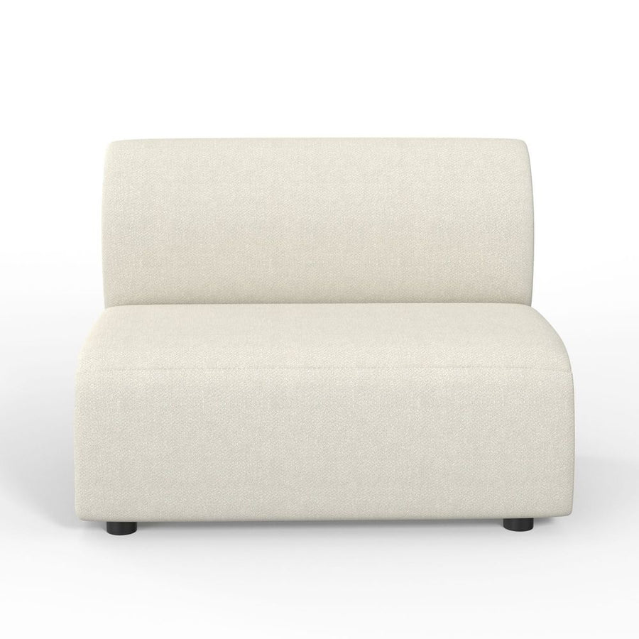 Sectionals: Parts Moritz Sectional Armless Piece Alabaster Fabric