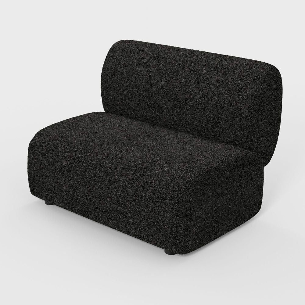 Sectionals: Parts Moritz Sectional Armless Piece Licorice Boucle Fabric