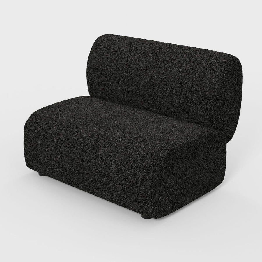 Sectionals: Parts Moritz Sectional Armless Piece Licorice Boucle Fabric