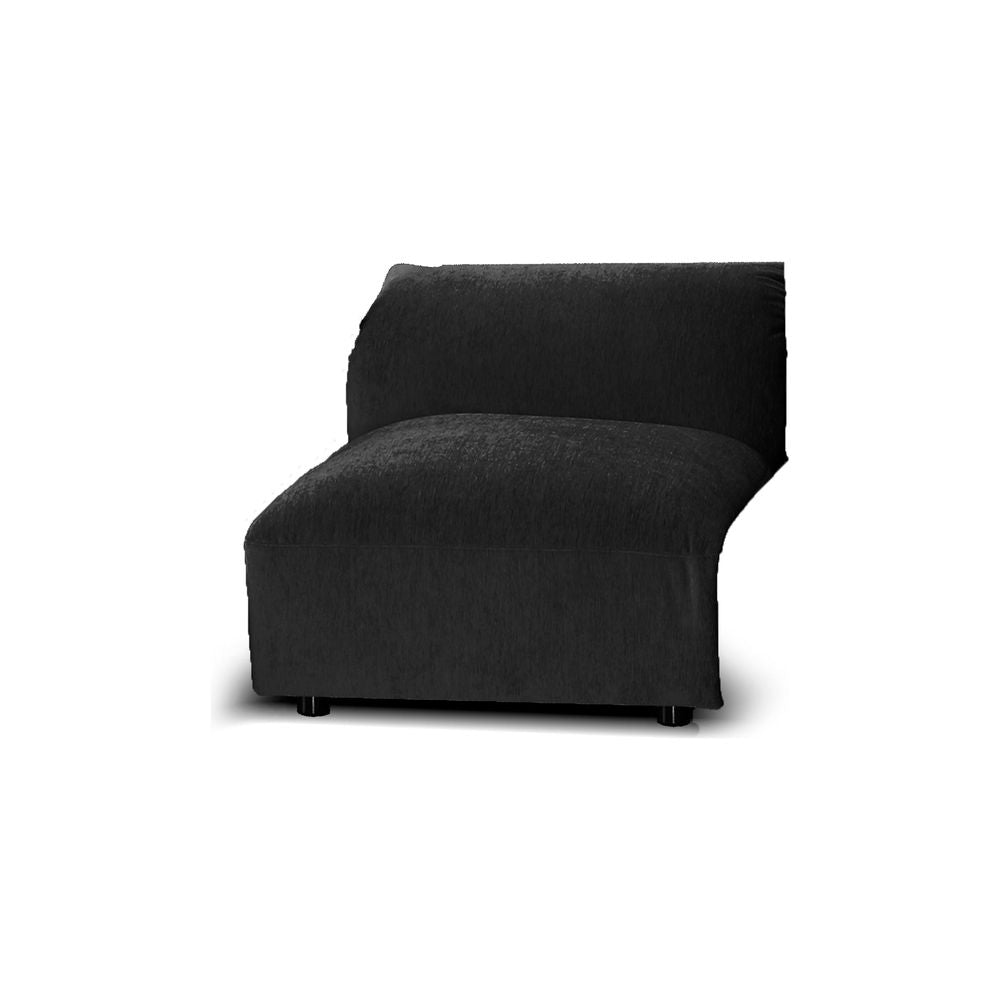 Sectionals: Parts Tavora Armless Carbon Black Fabric
