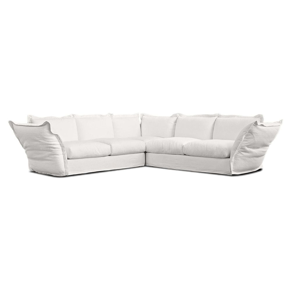 Sectionals Willow 3 Seater Left + 3 Seater Right + Corner Sectional Sea Shell Nubbly Fabric
