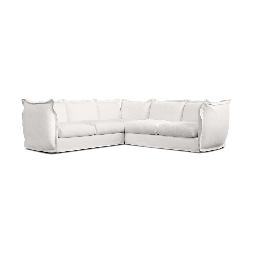 Sectionals Willow 3 Seater Left + 3 Seater Right + Corner Sectional Sea Shell Nubbly Fabric