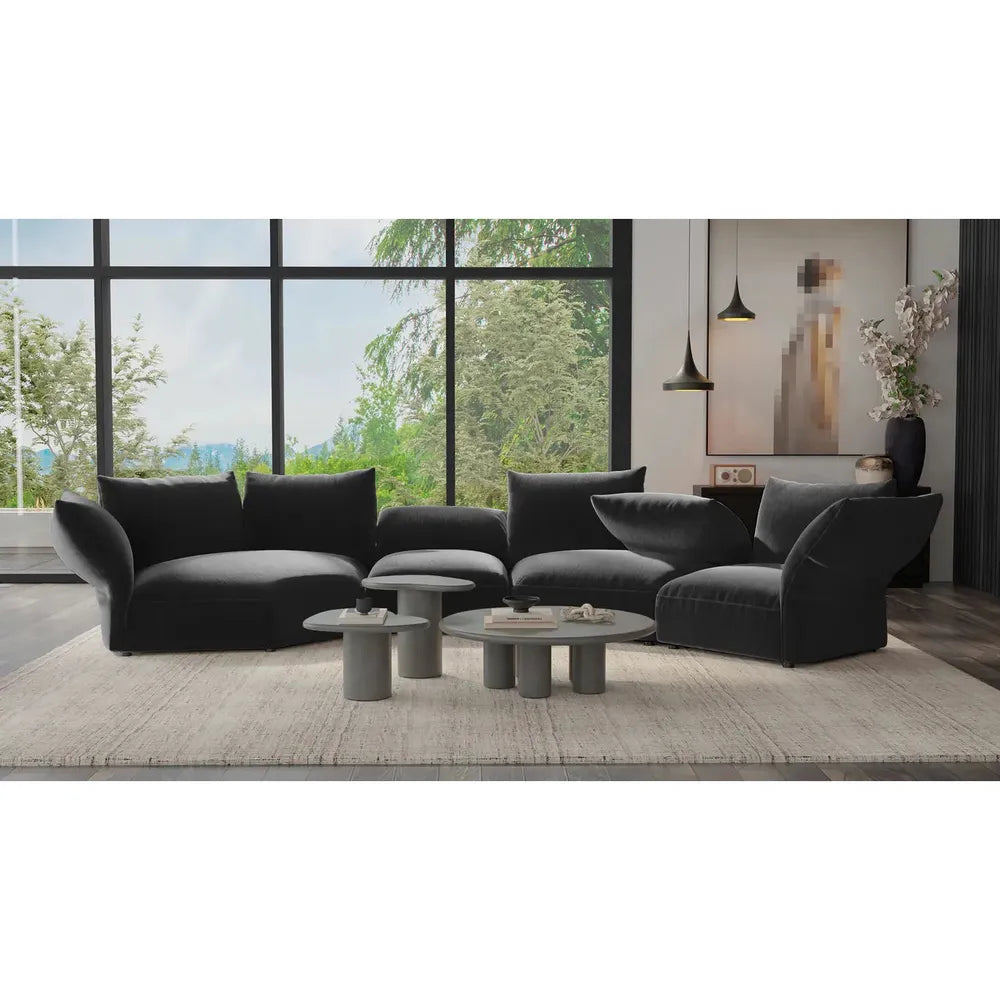 Sectionals Tavora 4pc Sectional - Carbon Black