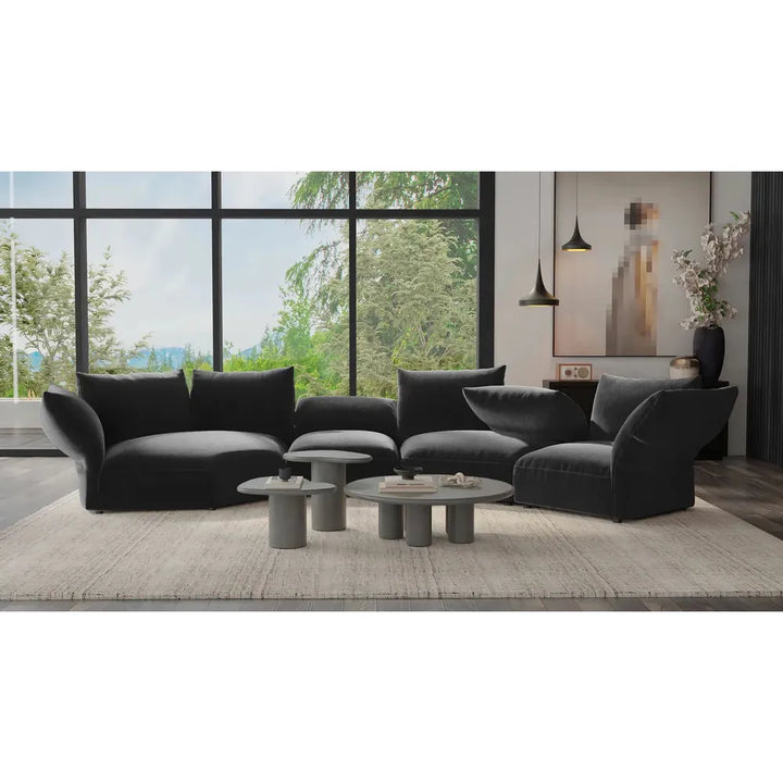 Sectionals Tavora 4pc Sectional - Carbon Black