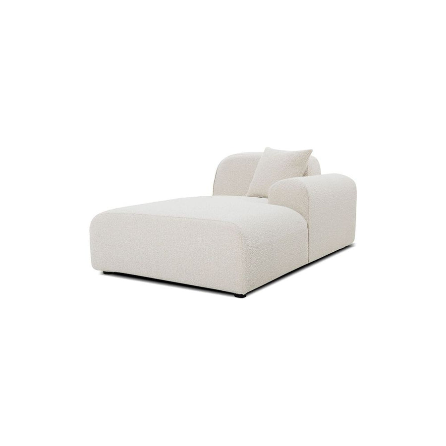 Sectionals: Parts Arcos 3 Pcs (Chair Laf+ Armless+ Chaise Raf) Sectional Tortilla Bouclé Fabric