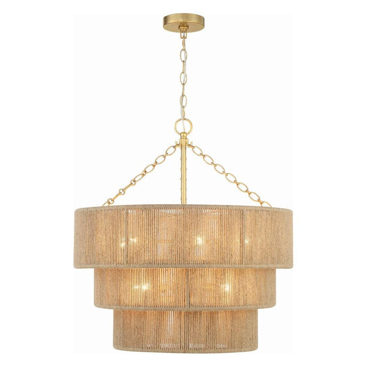 Shyla 10 Light Chandelier-Crystorama Lighting Company-CRYSTO-SHY-10907-SG-Chandeliers-4-France and Son