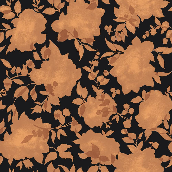 Silhouette Peel And Stick Wallpaper-Tempaper & Co.-Tempaper-SI5262-Wall PaperBrushed Copper & Black-4-France and Son