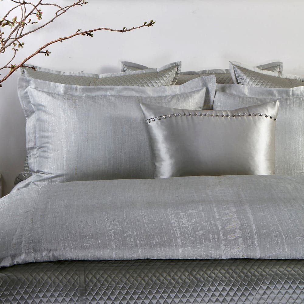 Tiny Crystals Sham In Charmeuse-Ann Gish-ANNGISH-SHCHSCB-AMB-BeddingAmber-2-France and Son