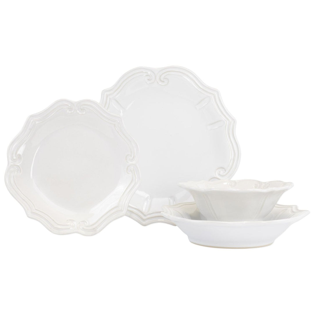 Incanto Stone White Place Setting - 4-Piece / Baroque