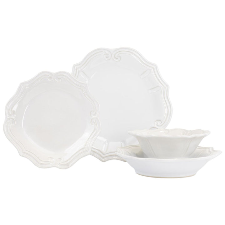 Incanto Stone White Place Setting - 4-Piece / Baroque