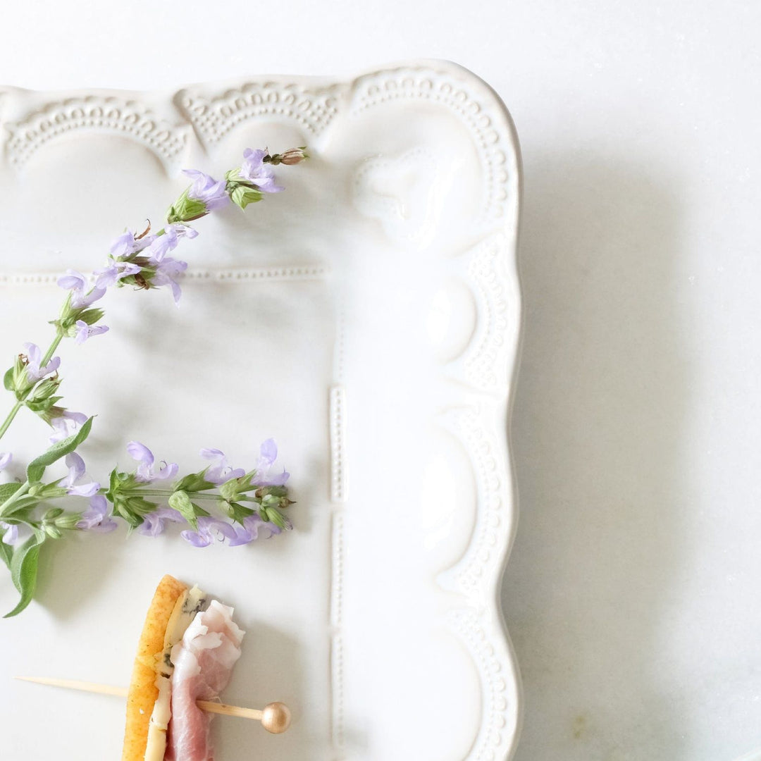 Incanto Stone Lace Rectangular Platter