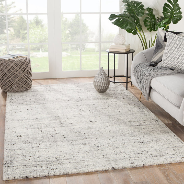 Jaipur Living Macklin Handmade Solid Ivory/ Light Gray Area Rug (9'X12')