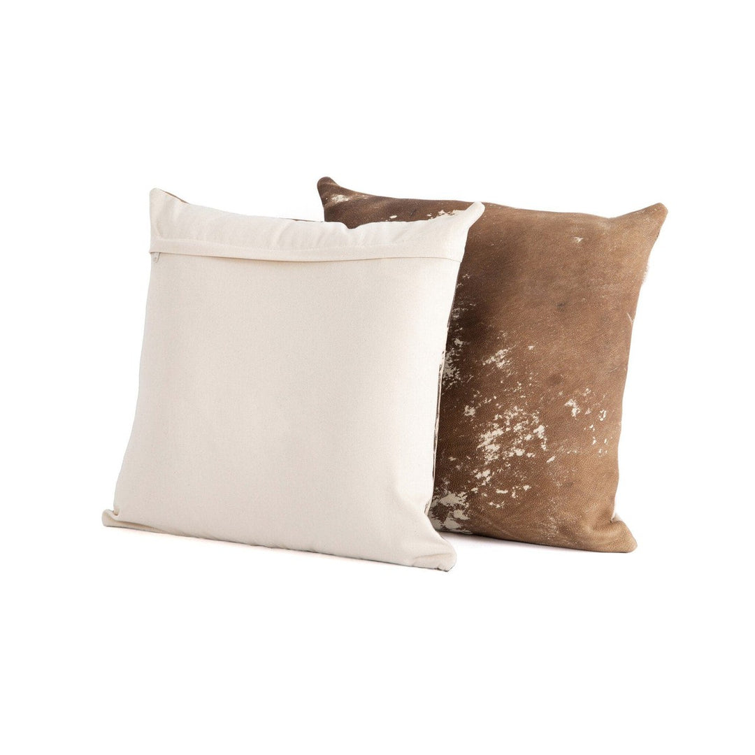 Holden Modern Cowhide Pillow - Warm Brown