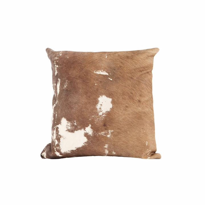 Holden Modern Cowhide Pillow - Warm Brown