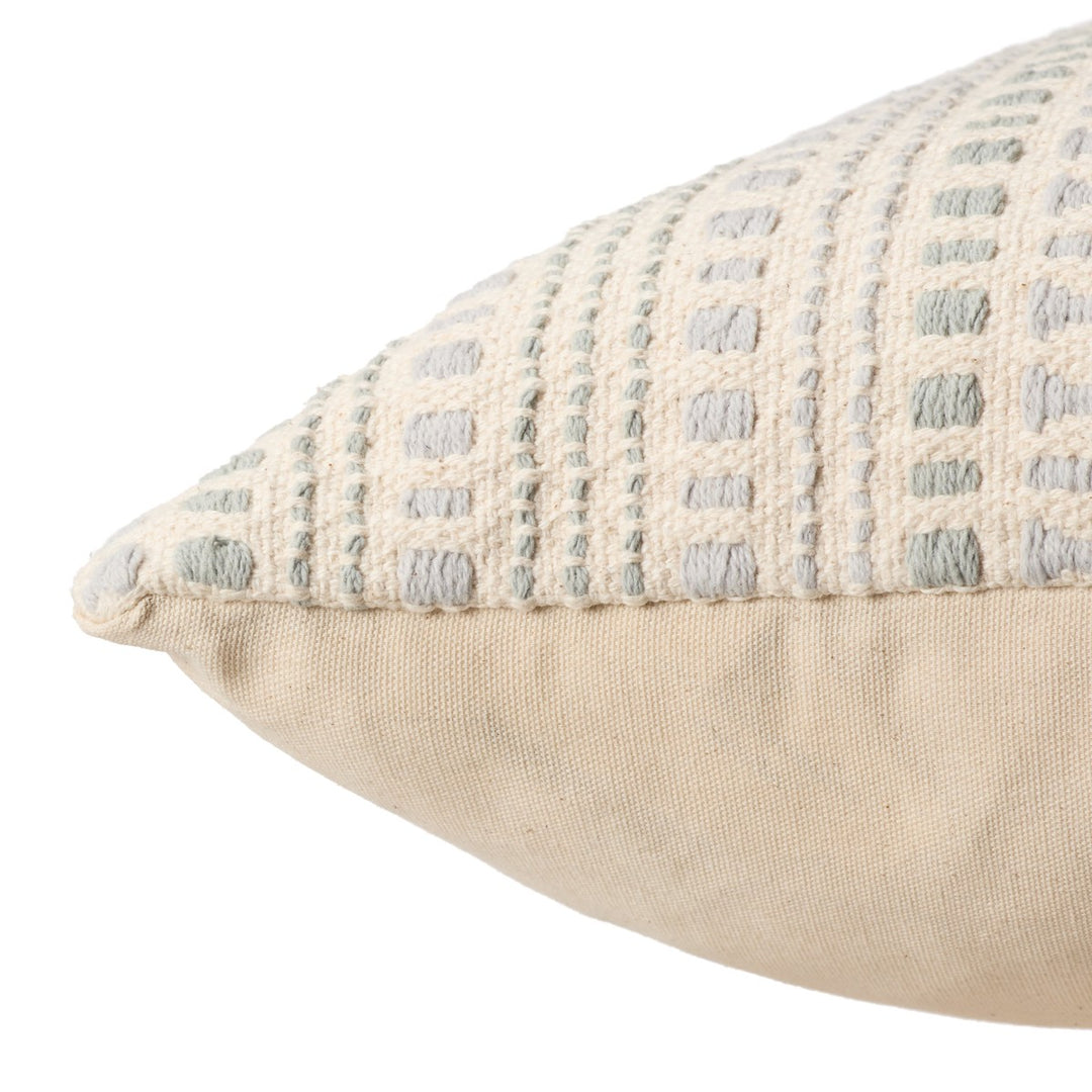 Jaipur Living Aryn Striped Cream/ Light Blue Down Pillow (22" Square)