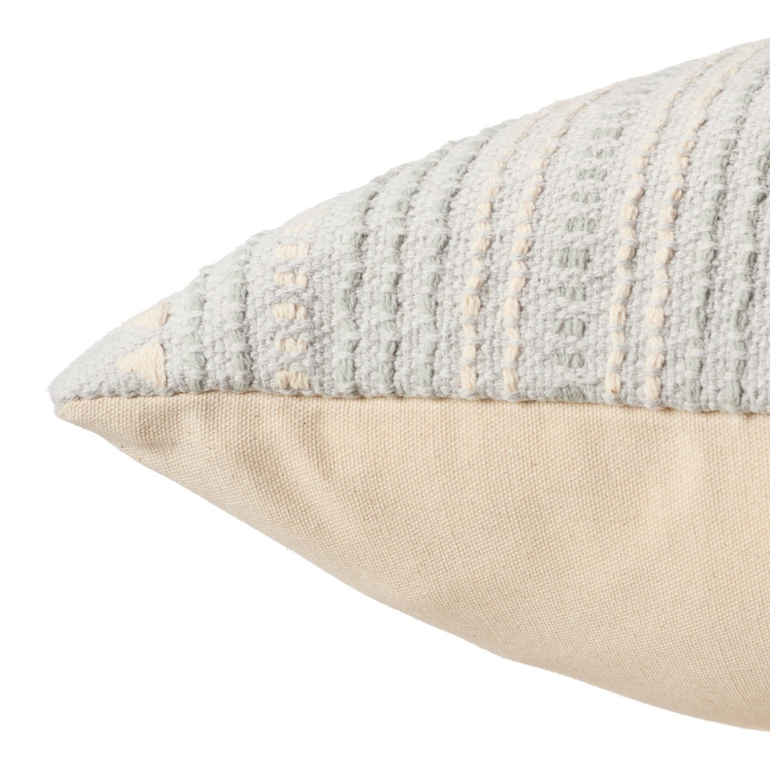 Jaipur Living Velika Striped Light Blue/ Cream Poly Fill Pillow (24" Square)