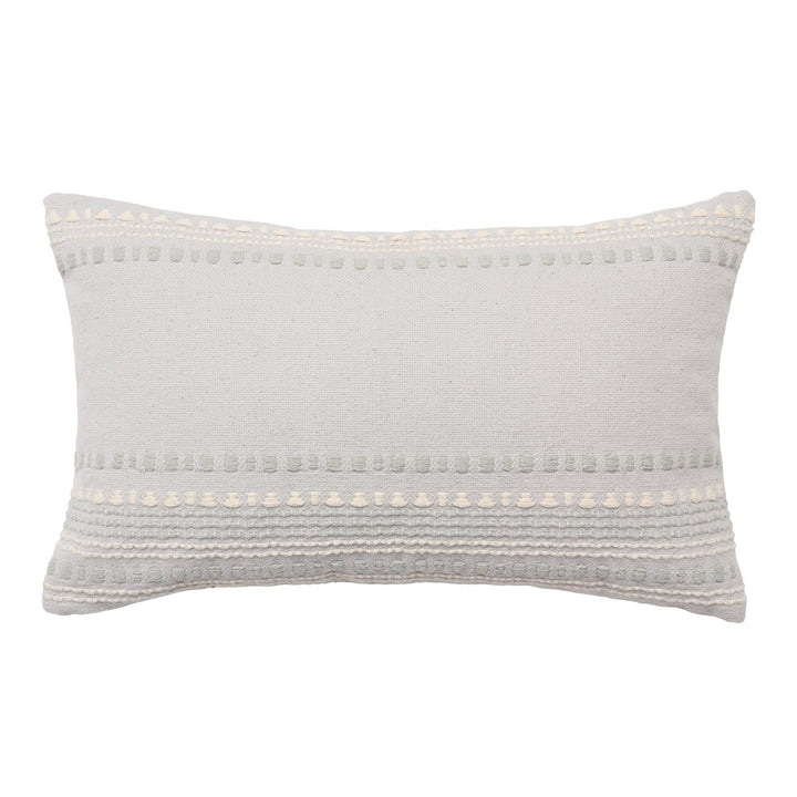 Jaipur Living Velika Striped Light Blue/ Cream Poly Fill Pillow (13"X21" Lumbar)