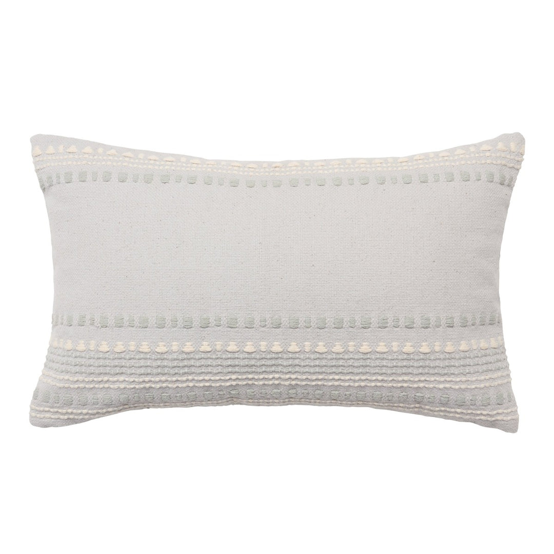 Jaipur Living Velika Striped Light Blue/ Cream Down Pillow (13"X21" Lumbar)