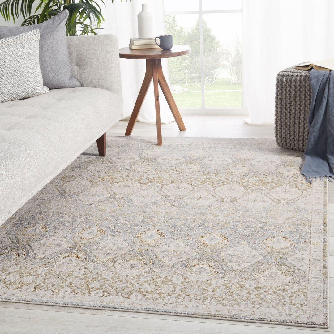 Vibe by Jaipur Living Hakeem Oriental Gray/ Gold Runner Rug (2'2"X8')