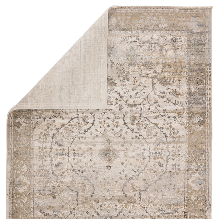 Vibe by Jaipur Living Tajsa Medallion Gray/ Gold Runner Rug (2'2"X8')