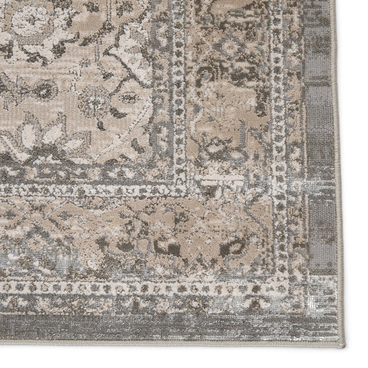 Vibe by Jaipur Living Odel Oriental Gray/ White Area Rug (6'7"X9'6")