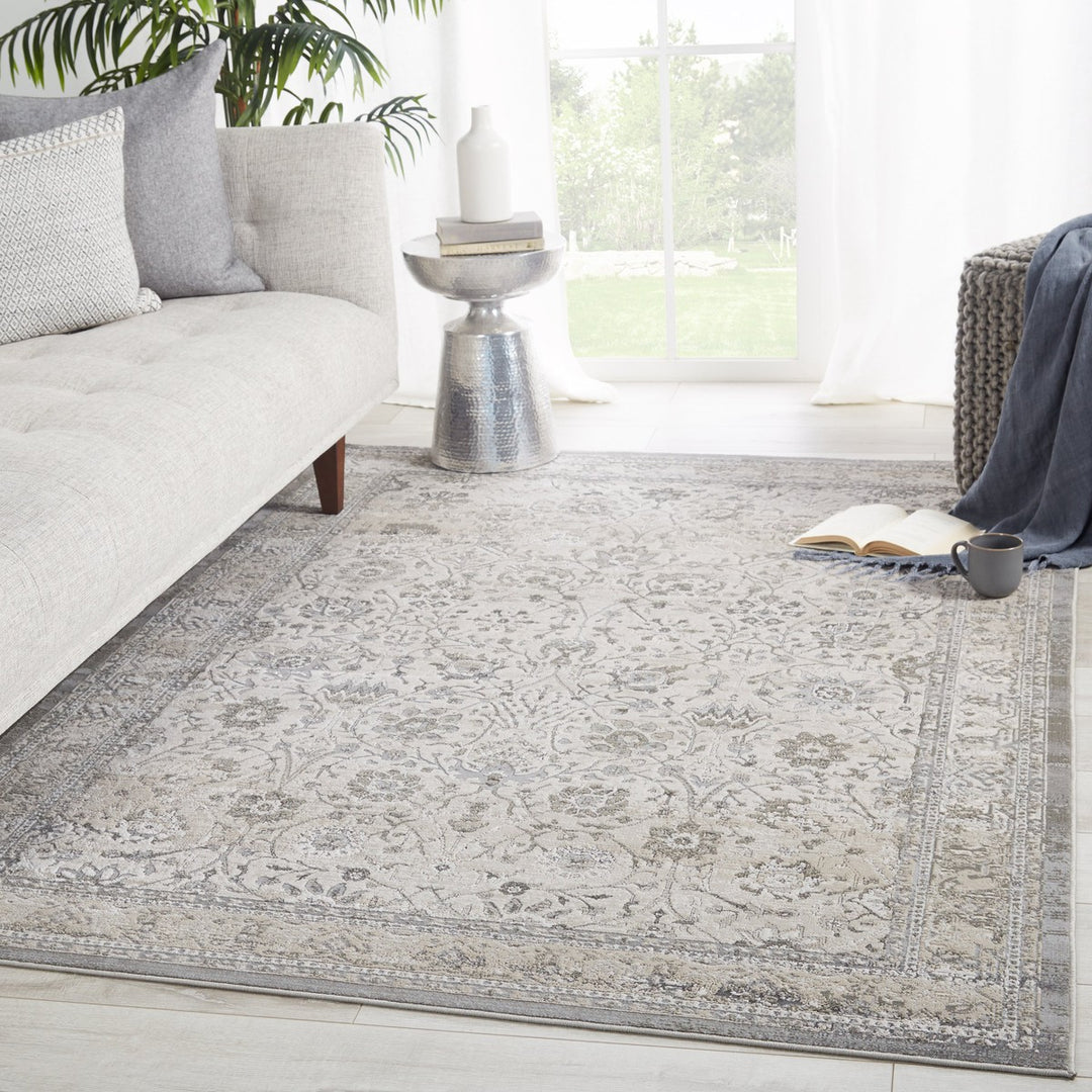 Vibe by Jaipur Living Odel Oriental Gray/ White Area Rug (9'6"X13')