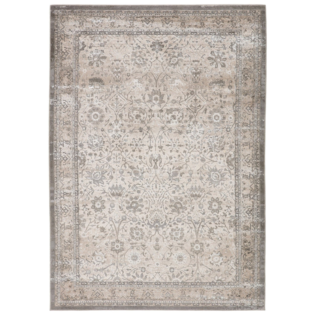 Vibe by Jaipur Living Odel Oriental Gray/ White Area Rug (6'7"X9'6")