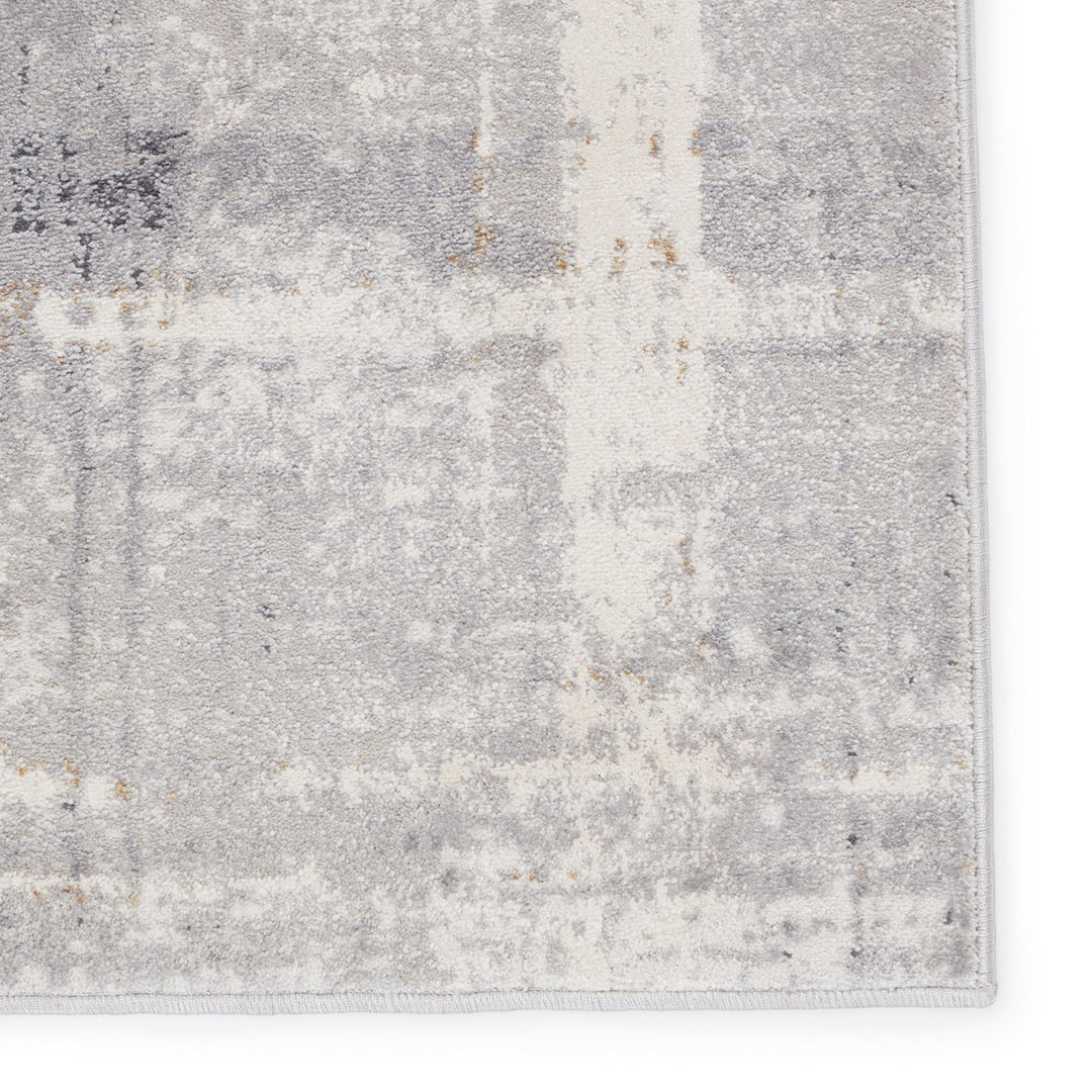 Vibe by Jaipur Living Lavato Abstract Light Gray/ Cream Runner Rug (3'X8')