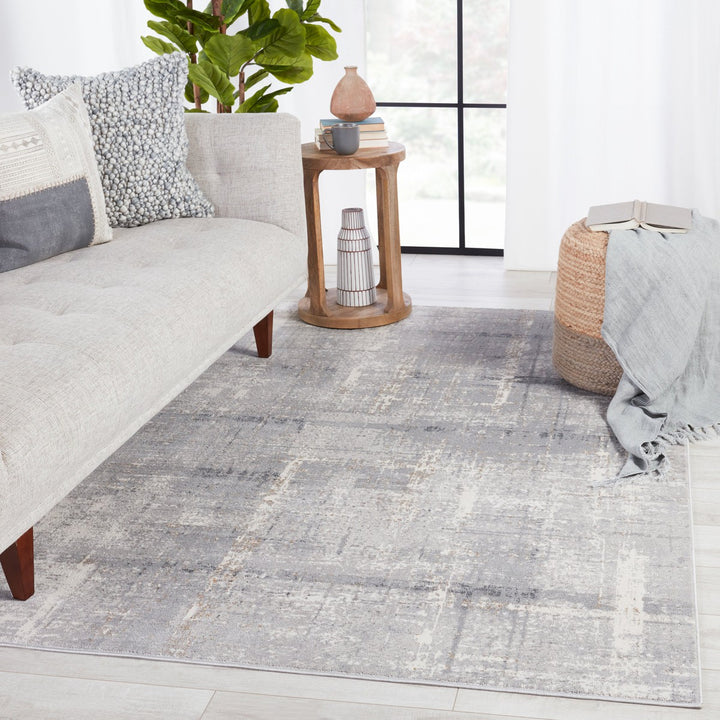 Vibe by Jaipur Living Lavato Abstract Light Gray/ Cream Area Rug (5'X8')