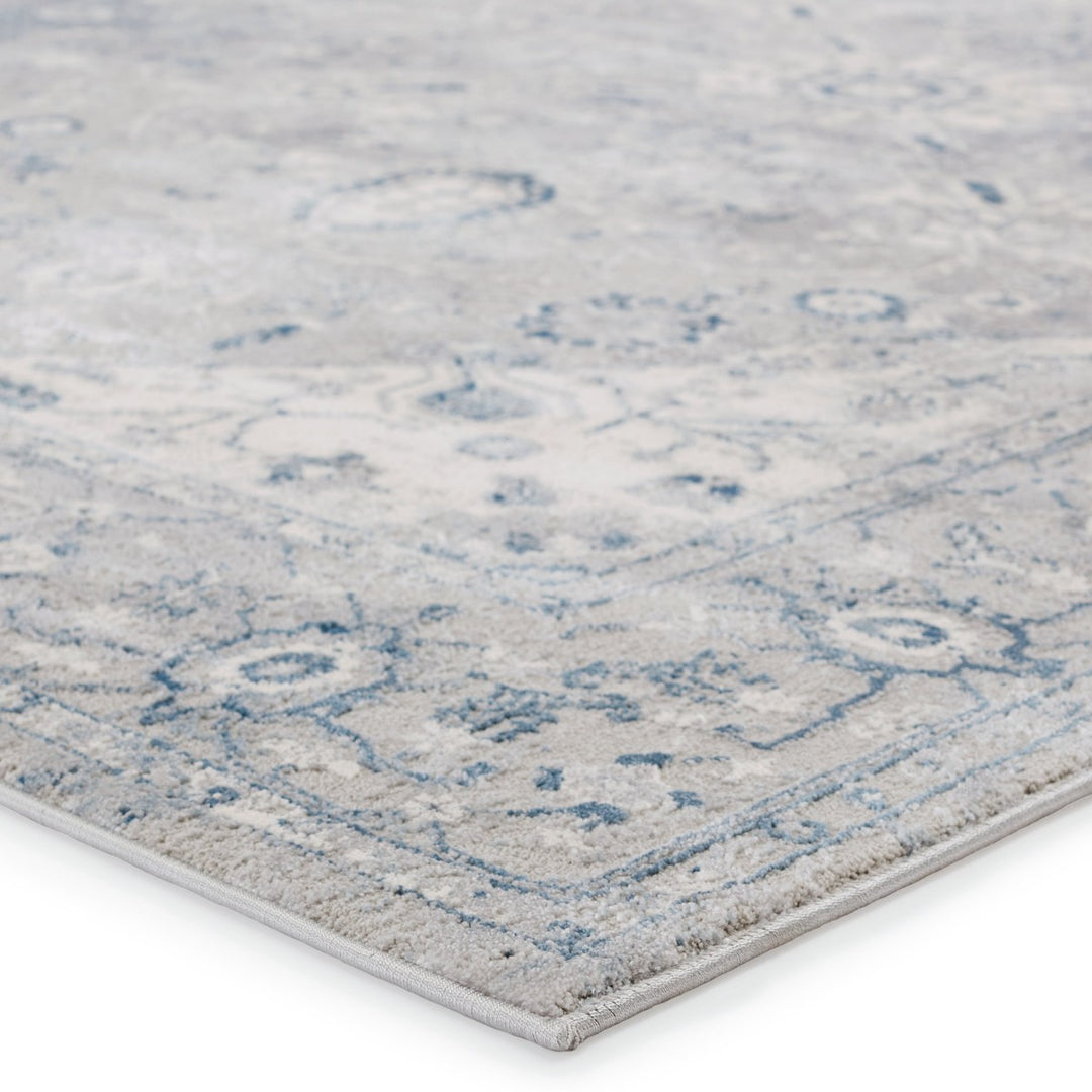 Vibe by Jaipur Living Dianella Medallion Light Gray/ Dark Blue Area Rug (9'6"X13')