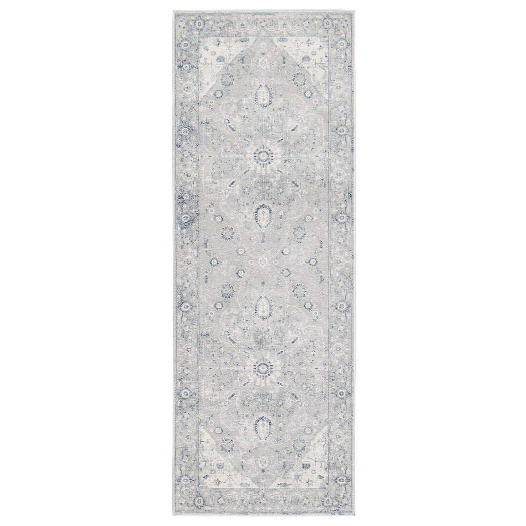 Vibe by Jaipur Living Dianella Medallion Light Gray/ Dark Blue Area Rug (5'X8')