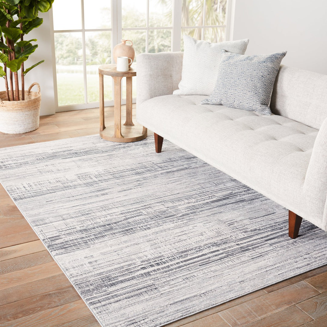 Vibe by Jaipur Living Zesiro Abstract Gray/ Ivory Area Rug (9'6"X13')