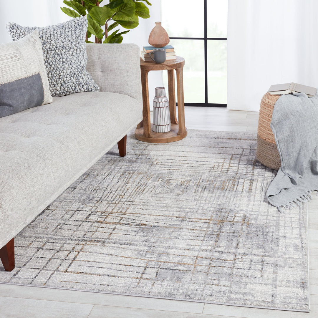 Vibe by Jaipur Living Toril Abstract Gray/ Gold Area Rug (8'X10')