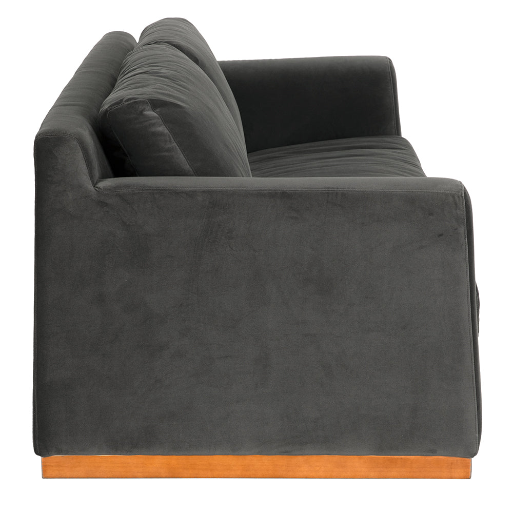 Seville Sofa, Grey Velvet