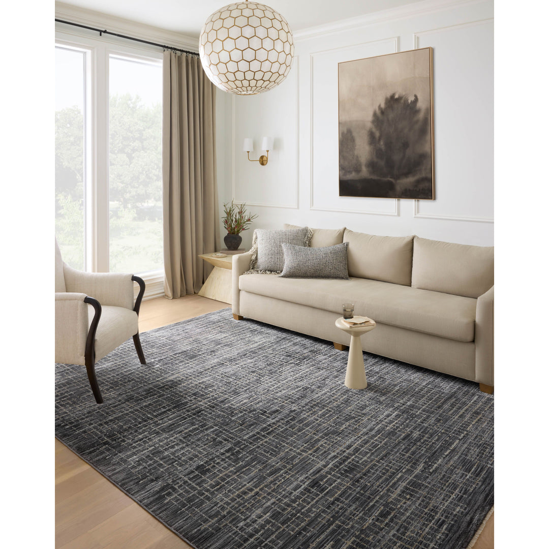 Loloi Soho Onyx / Silver 2'-7" x 8'-0" Runner Rug