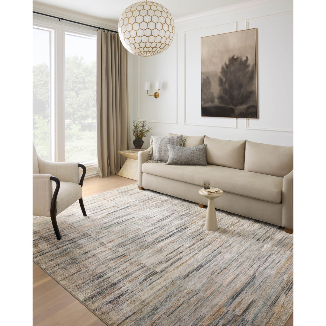 Loloi Soho Multi / Dove 3'-6" x 5'-6" Accent Rug