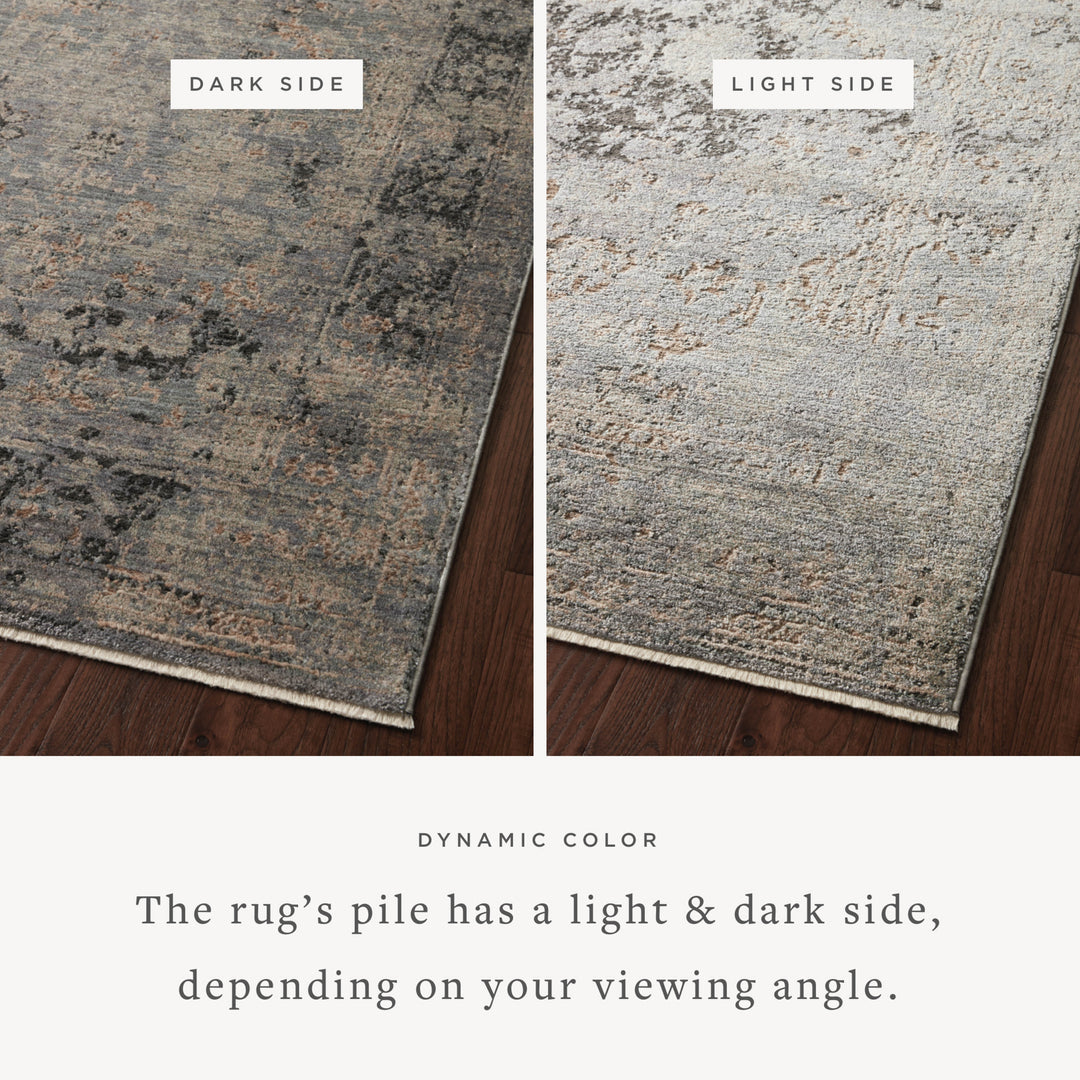 Loloi Sonnet Charcoal / Slate 2'-6" x 12'-0" Runner Rug