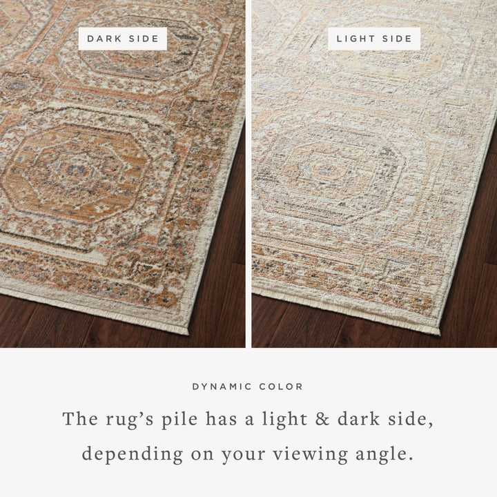 Loloi Sonnet Apricot / Multi 3'-7" x 5'-7" Accent Rug