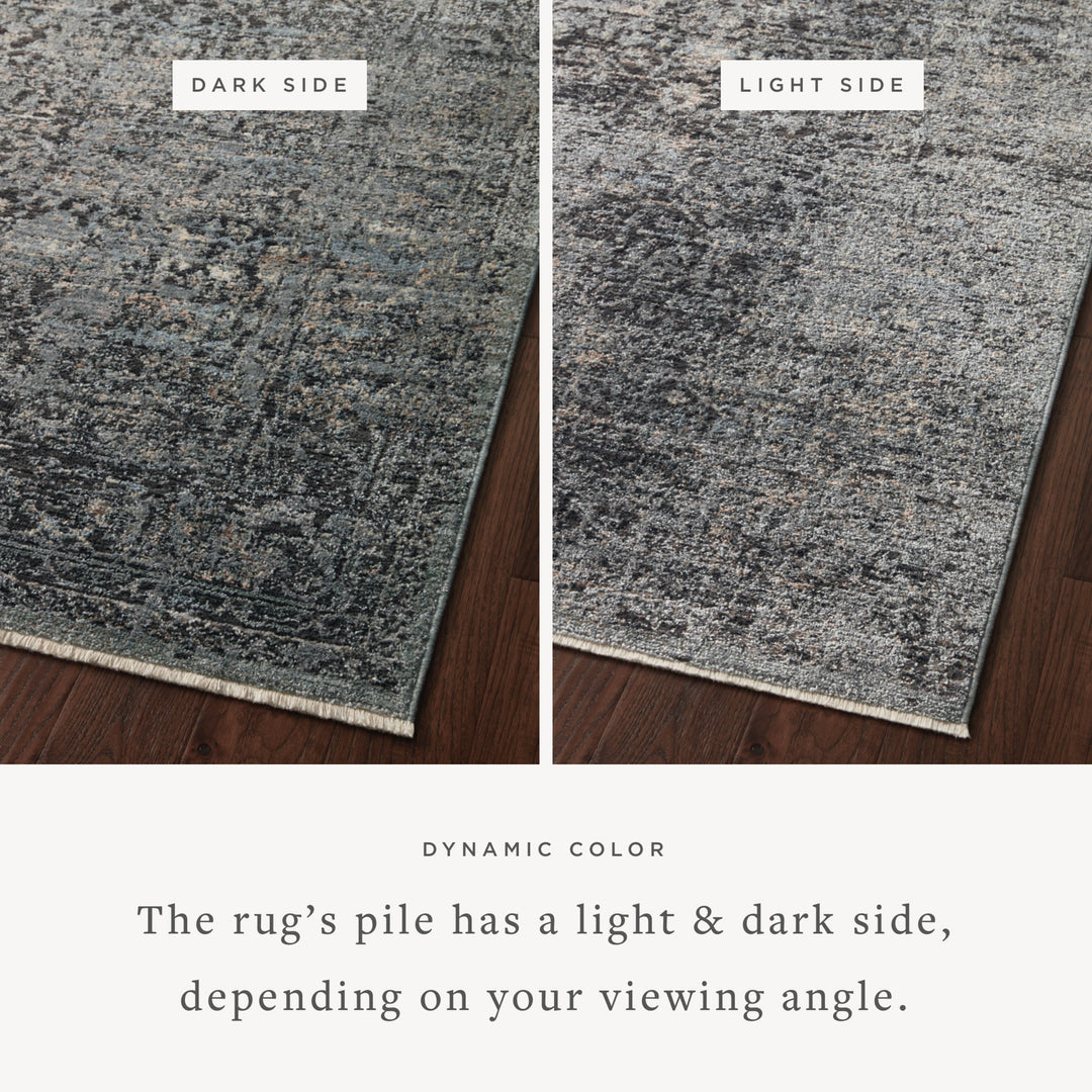 Loloi Sonnet Charcoal / Mist 18" x 18"Sample Rug