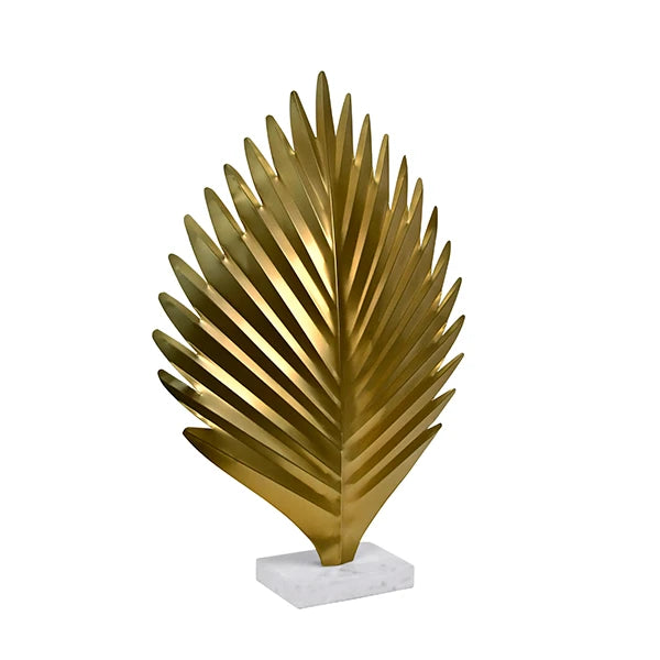 Sprig Large Antique Brass Leaf Scultpture