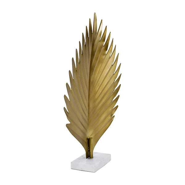 Sprig Large Antique Brass Leaf Scultpture