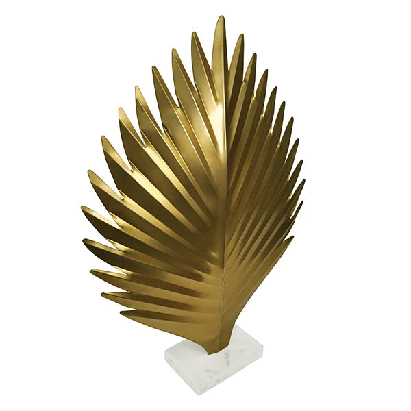 Sprig Large Antique Brass Leaf Scultpture
