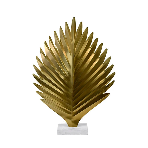 Sprig Large Antique Brass Leaf Scultpture