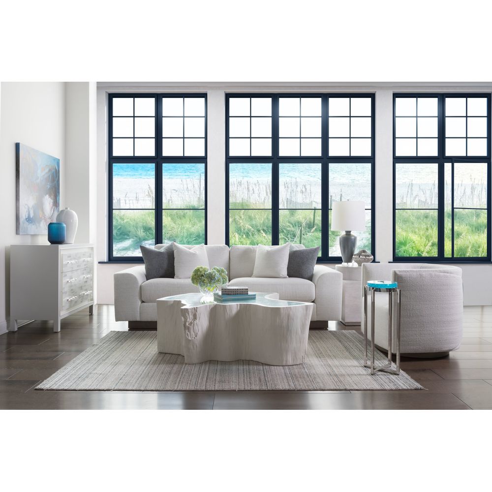 Capitola Asymmetrical Cocktail Table - White