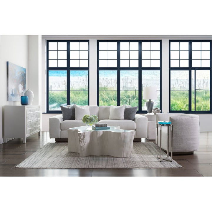 Capitola Asymmetrical Cocktail Table - White