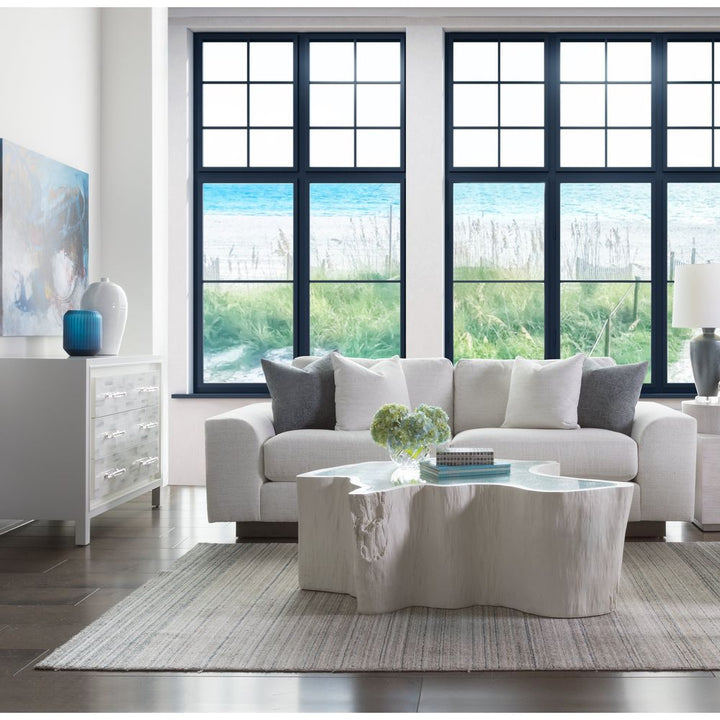 Capitola Asymmetrical Cocktail Table - White