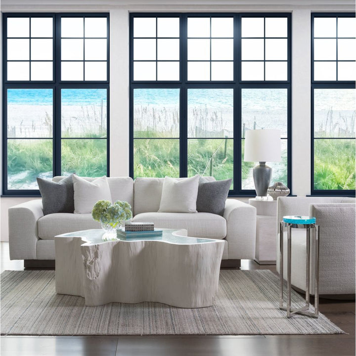 Capitola Asymmetrical Cocktail Table - White