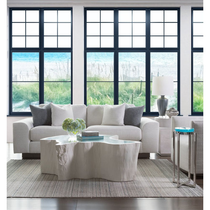 Capitola Asymmetrical Cocktail Table - White