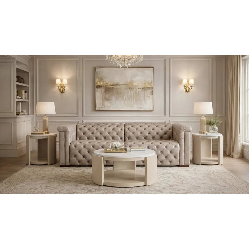 Apollo Deux Power Recliner and Power Headrests - Taupe